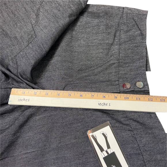 NWT Sandro Sportswear Black Cropped Straight Wide Leg Women's Pants Size 16 - Picture 8 of 9